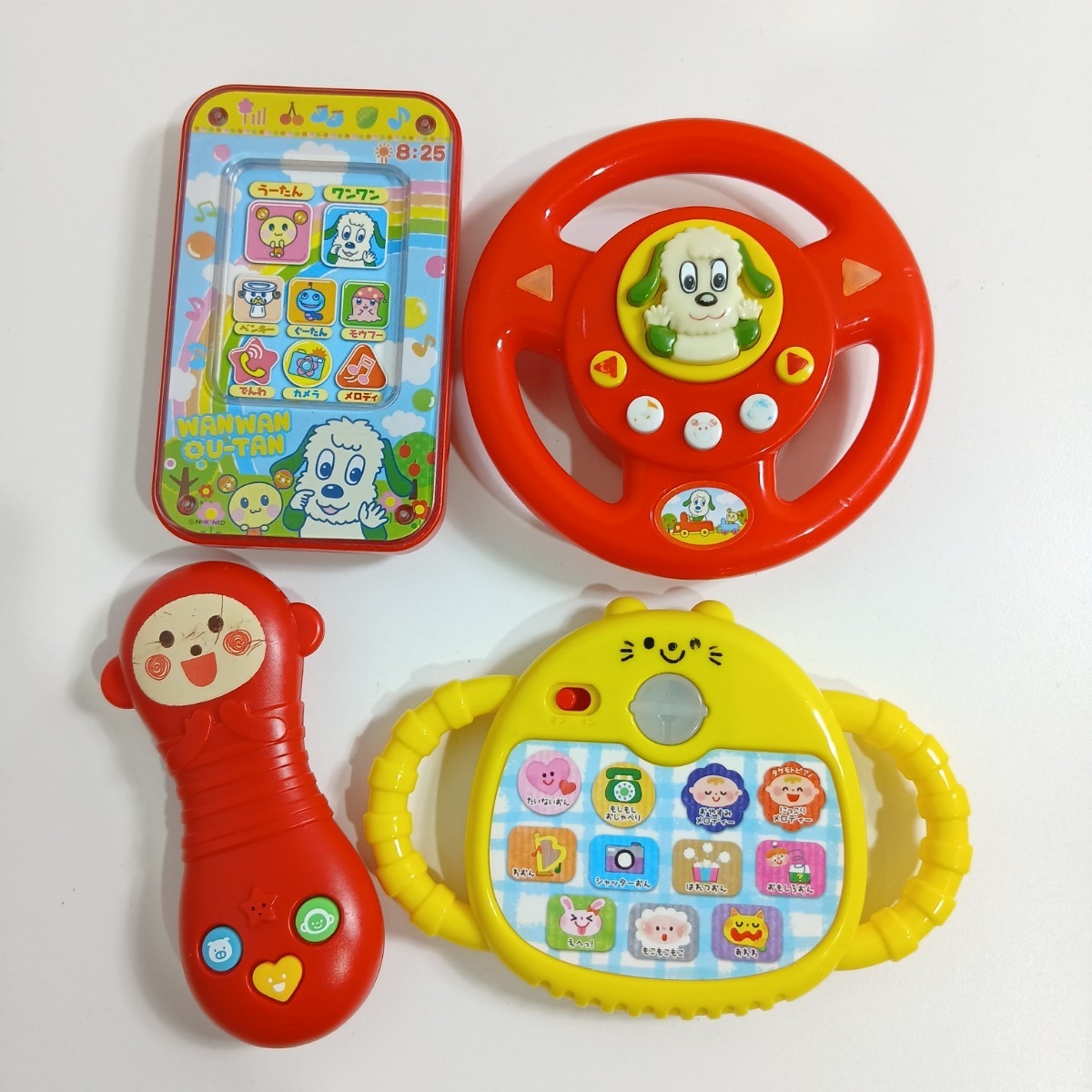 #717 赤ちゃん 知育玩具 おもちゃ いないいないばあっ! ワンワン うーたん はじめてのハンドル/ 4点セット/和歌山県にて引き取り大歓迎拍卖