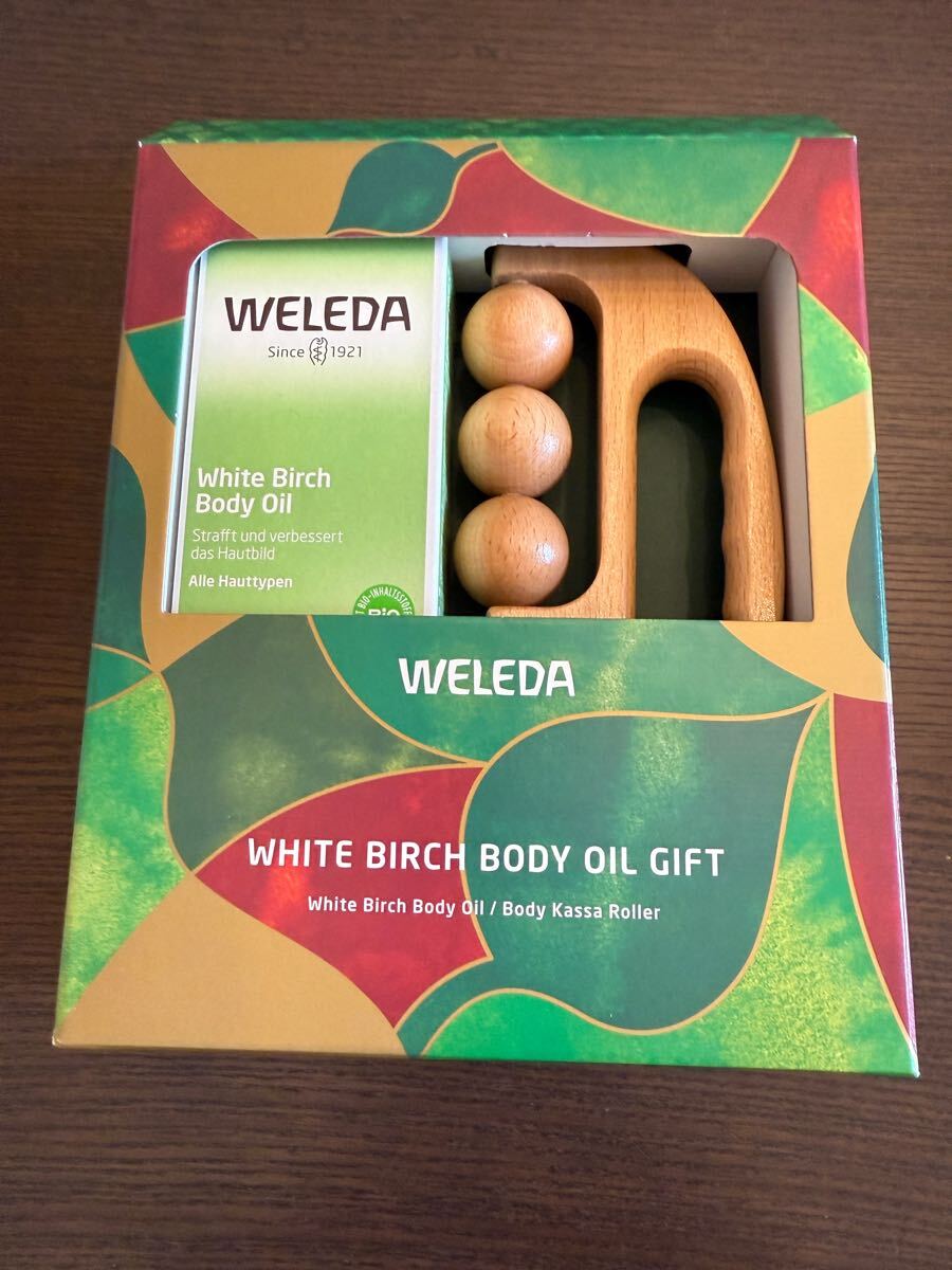 ヴェレダ ホワイトバーチオイル ギフト WELEDA ボディオイル 100ml  グレープフルーツ ロール付カッサ マッサージローラー拍卖