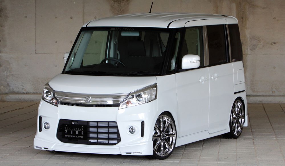 M'z SPEED 3点キット パールホワイト (Z7T) FRP スペーシアカスタム MK32S H25.6~H27.4 MC前拍卖