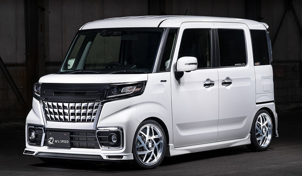 M'z SPEED 3点キット 塗り分け塗装 (ZVR/ZJ3) FRP スペーシアカスタム MK53S R3.12~R5.10 ターボ FF拍卖