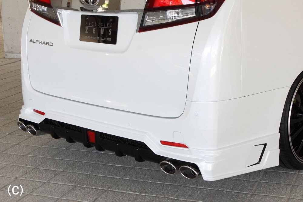 M'z SPEED リアアンダースポイラー ホワイト (070) FRP アルファード 30系 H27.1~H29.12 エグゼクティブラウンジ/GF/G/X MC前拍卖
