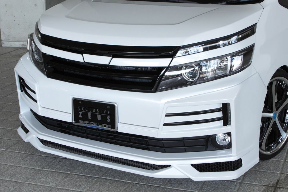 M'z SPEED フロントハーフスポイラー ホワイトパールクリスタルシャイン (070) FRP ヴォクシー 80系 H26.1~H29.7 V/X/X Cパッケージ MC前拍卖