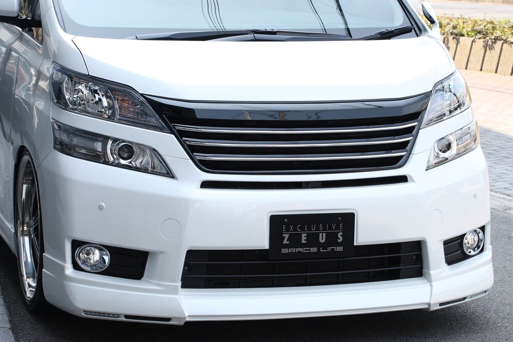 M'z SPEED フロントハーフスポイラー 未塗装 FRP ヴェルファイア ANH20W ANH25W GGH20W GGH25W H23.11~H26.12 V/X MC後拍卖