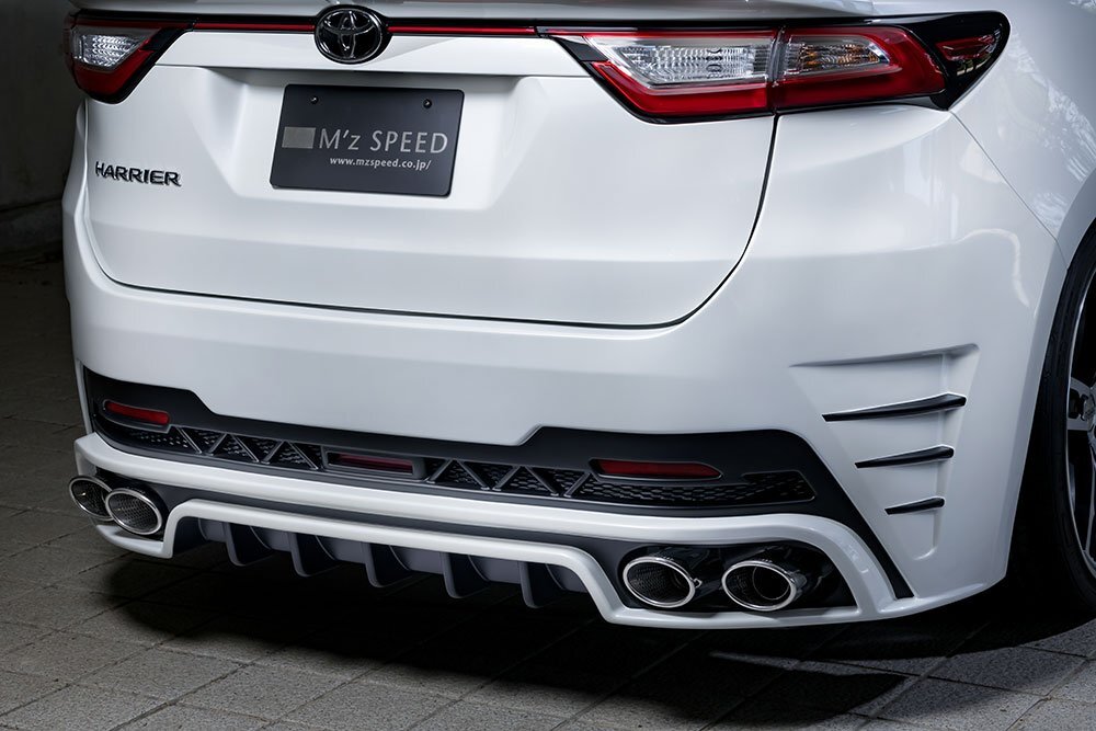 M'z SPEED リアバンパースポイラー 未塗装 FRP ハリアーハイブリッド AVU65W H25.12~H29.5 MC前拍卖