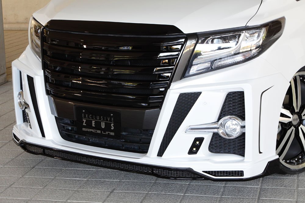 M'z SPEED フロントハーフスポイラー 未塗装 FRP アルファード 30系 H27.1~H29.12 SA/S MC前 IPA2付車除く ICS(8センサー)付車除く拍卖
