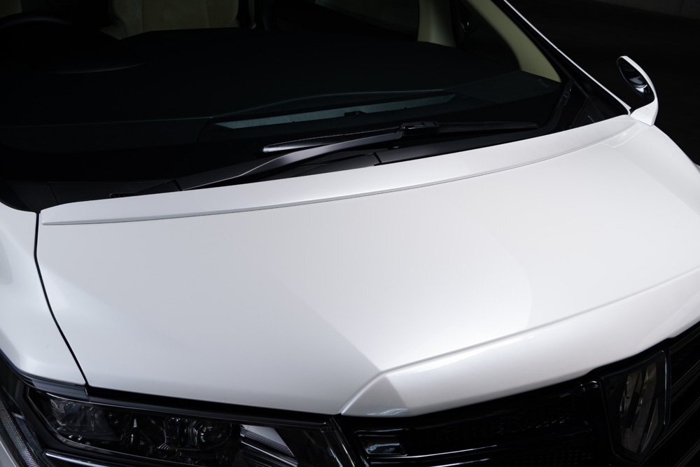 M'z SPEED ボンネットスポイラー ホワイト (070) FRP アルファードハイブリッド AYH30W H27.1~H29.12 エグゼクティブラウンジ/G/X MC前拍卖