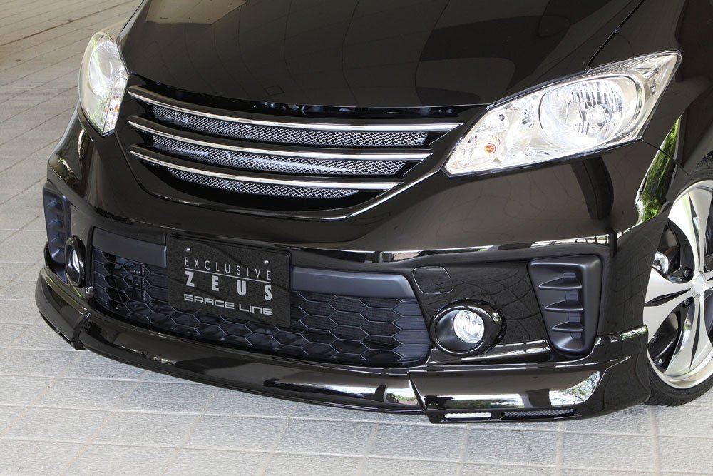 M'z SPEED フロントハーフスポイラー ホワイト(NH788P) FRP フリード GB3 GB4 H26.4~H28.5 G/G ジャストセレクション 後期 純正フォグ付除拍卖