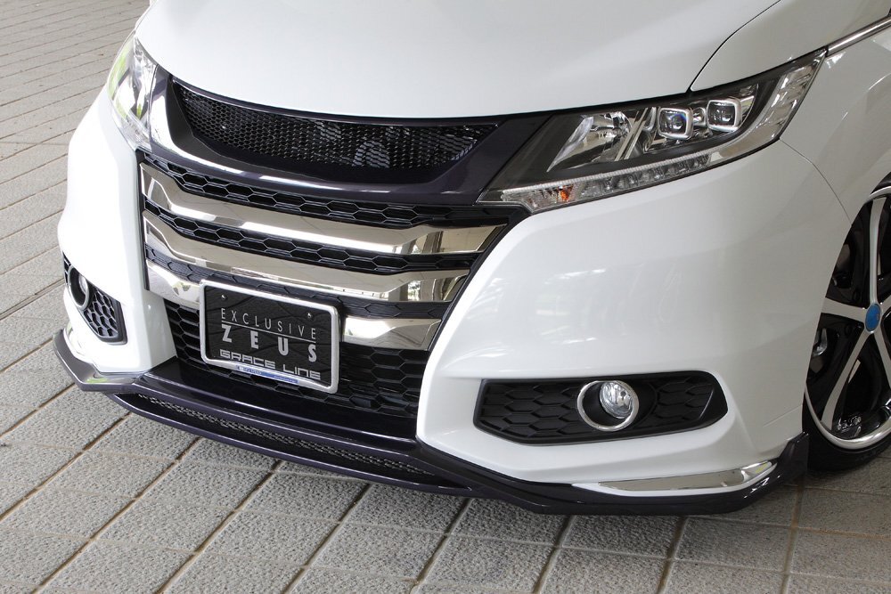 M'z SPEED フロントハーフスポイラー ブラック (NH731P) FRP オデッセイハイブリッド RC4 H28.2~H29.10 アブソルート含む MC前拍卖