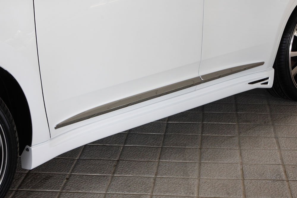 M'z SPEED サイドステップ ホワイトパールクリスタルシャイン (070) FRP ハリアーハイブリッド AVU65W H25.12~H29.5 MC前拍卖