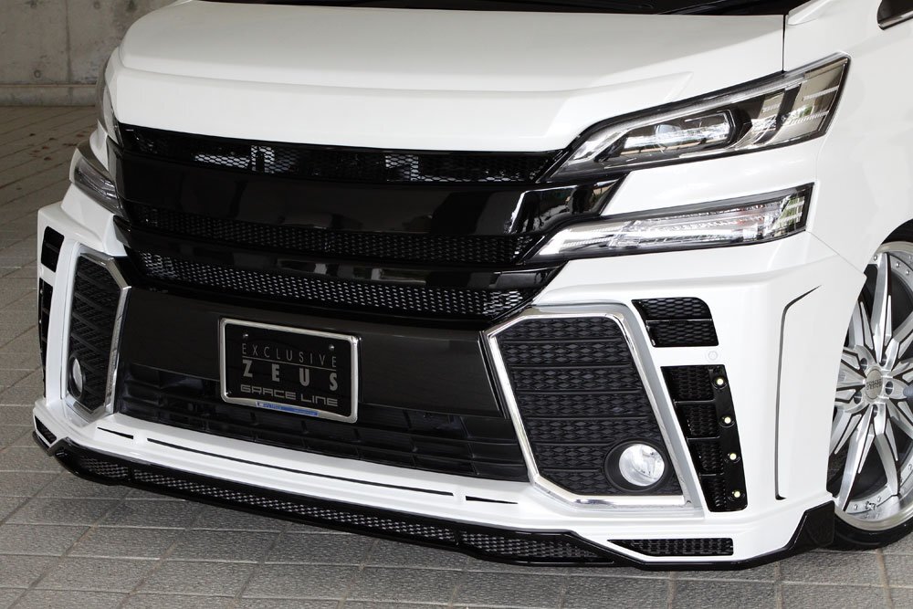 M'z SPEED フロントハーフスポイラー ホワイト(070) FRP ヴェルファイアハイブリッド AYH30W H27.1~H29.12 ZR MC前 IPA2付除 ICS付除拍卖