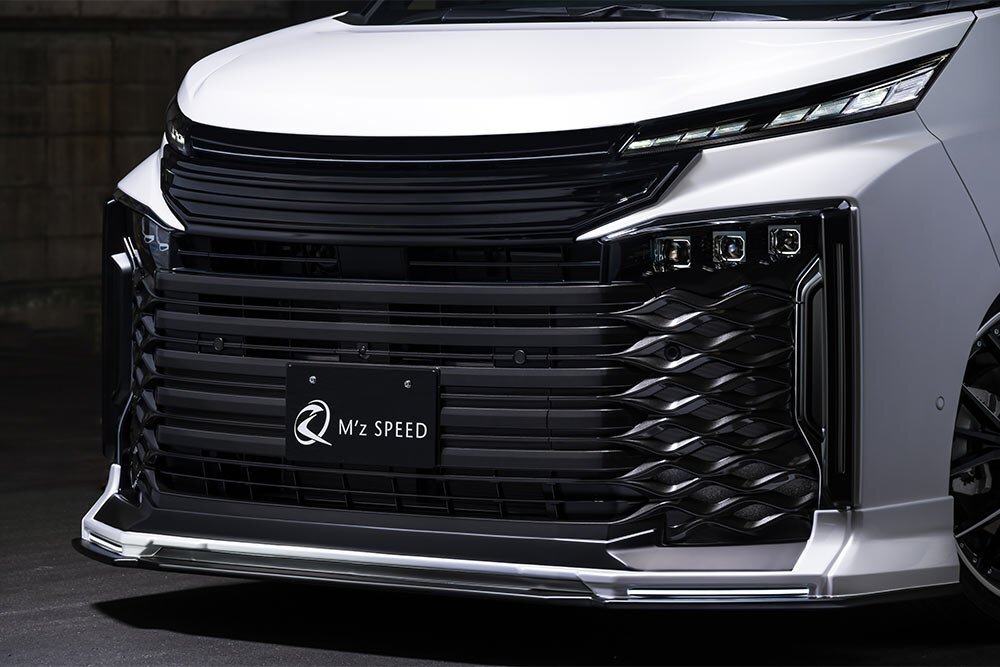 M'z SPEED フロントハーフスポイラー つや消しブラック AES ヴォクシー ZWR90W ZWR95W R4.1~ ハイブリッドS-Z/S-G拍卖