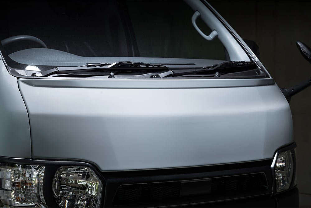 M'z SPEED エアロボンネット ブラックマイカ (209) ABS ハイエースバン KDH201K KDH201V KDH206K KDH206V TRH200K TRH200V H25.12~拍卖