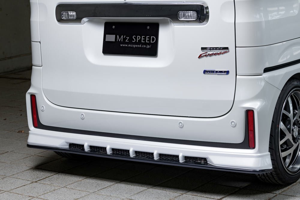 M'z SPEED リアアンダースポイラー ピュアホワイトパール (ZVR) FRP スペーシアカスタム MK53S H29.12~R3.11 NA FF拍卖