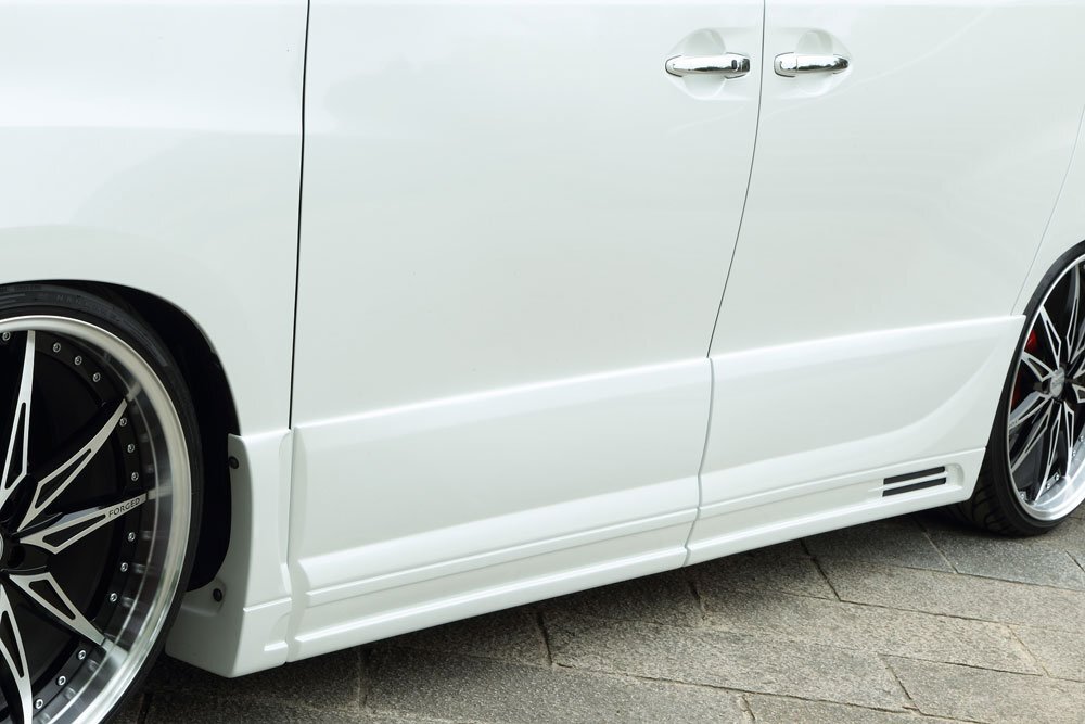 M'z SPEED サイドステップ&サイドパネル 未塗装 FRP アルファード ANH20W ANH25W GGH20W GGH25W H23.11~H26.12 MC後拍卖