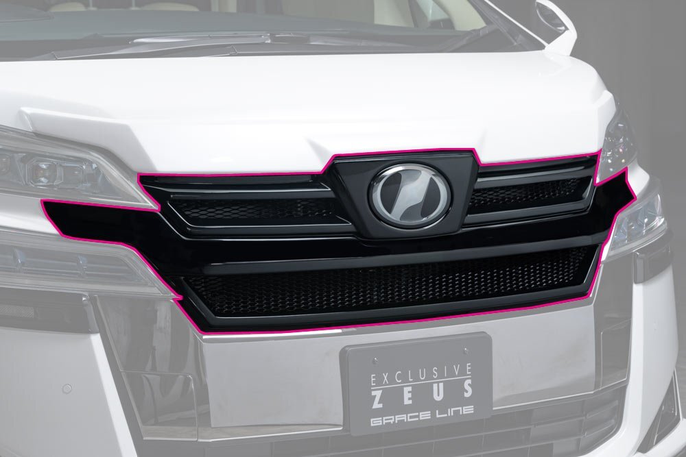 M'z SPEED フロントグリル 未塗装 FRP ヴェルファイア 30系 H30.1~R5.5 V/X/エグゼクティブラウンジ MC後 カメラ無車 ICS付車除く拍卖