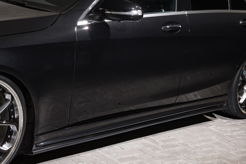 M'z SPEED サイドステップ 未塗装 FRP メルセデスベンツ Sクラス (W222) 222158 H29.8~R3.1 S450 AMGライン ロング拍卖