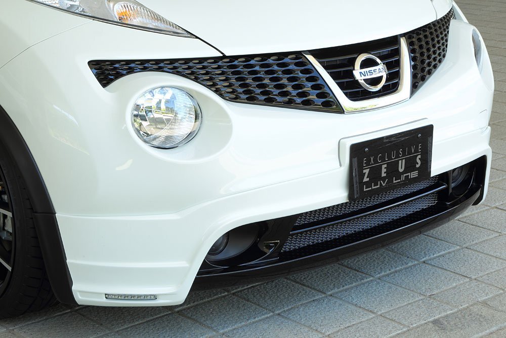 M'z SPEED フロントハーフスポイラー 未塗装 FRP ジューク F15 NF15 YF15 H22.6~H26.6 MC前拍卖