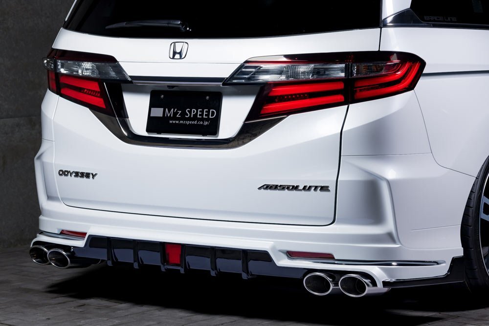 M'z SPEED リアアンダースポイラー 塗分塗装(NH788P/RP47P) FRP オデッセイハイブリッド RC4 H29.11~R2.10 アブソルート MC後 PSS付除拍卖