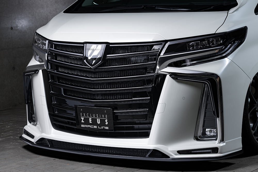 M'z SPEED フロントハーフスポイラー 未塗装 FRP アルファードハイブリッド AYH30W H30.1~R5.5 SR/S MC後拍卖