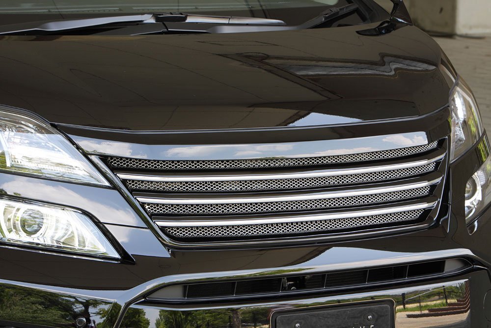 M'z SPEED フロントグリル 未塗装 ABS ヴェルファイアハイブリッド ATH20W H23.11~H26.12 ZR MC後 カメラ無 モニター無 レーダー無拍卖