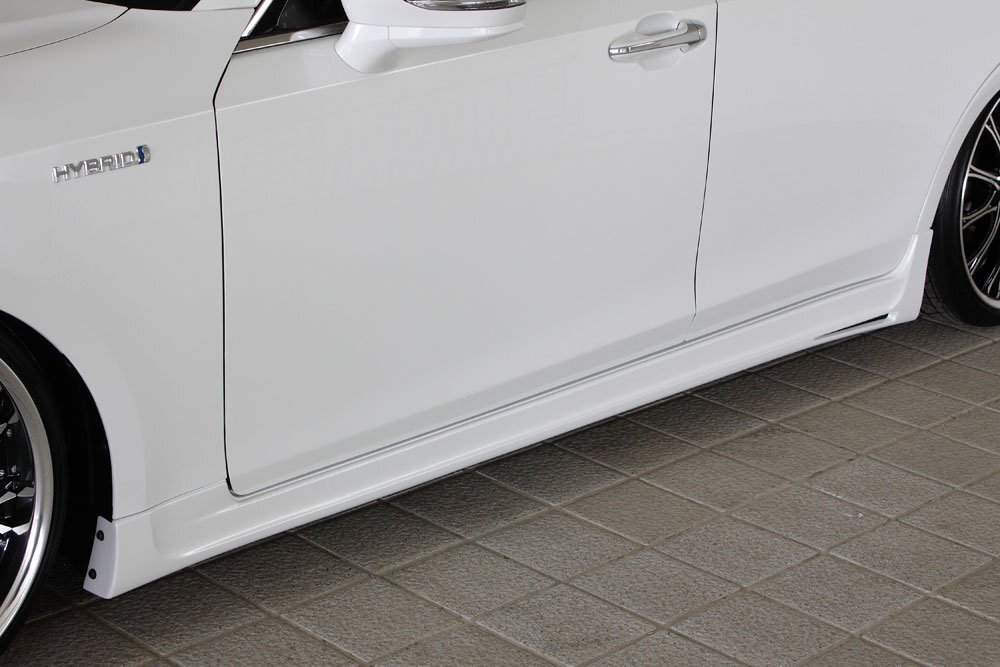 M'z SPEED サイドステップ ホワイトパールクリスタルシャイン (062) FRP クラウン GRS211 GRS214 H24.12~H27.9 アスリート MC前拍卖