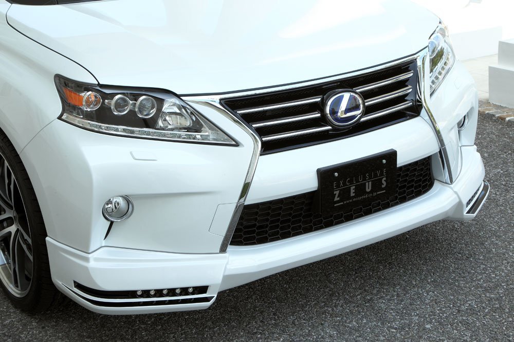 M'z SPEED フロントハーフスポイラー ホワイト (077) FRP レクサス RX450h 10系 H24.4~H27.9 Fスポーツ/エアロバンパー付車 MC後拍卖