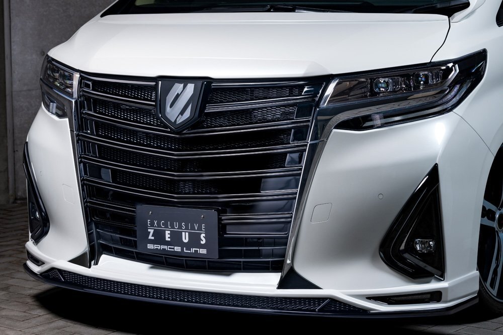 M'z SPEED フロントハーフスポイラー ホワイト (070) FRP アルファード 30系 H30.1~R5.5 G/X/エグゼクティブラウンジ MC後拍卖