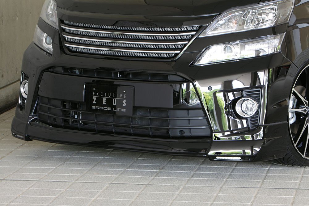 M'z SPEED フロントハーフスポイラー ホワイトパールクリスタルシャイン (070) FRP ヴェルファイア 20系 H23.11~H26.12 Z MC後拍卖