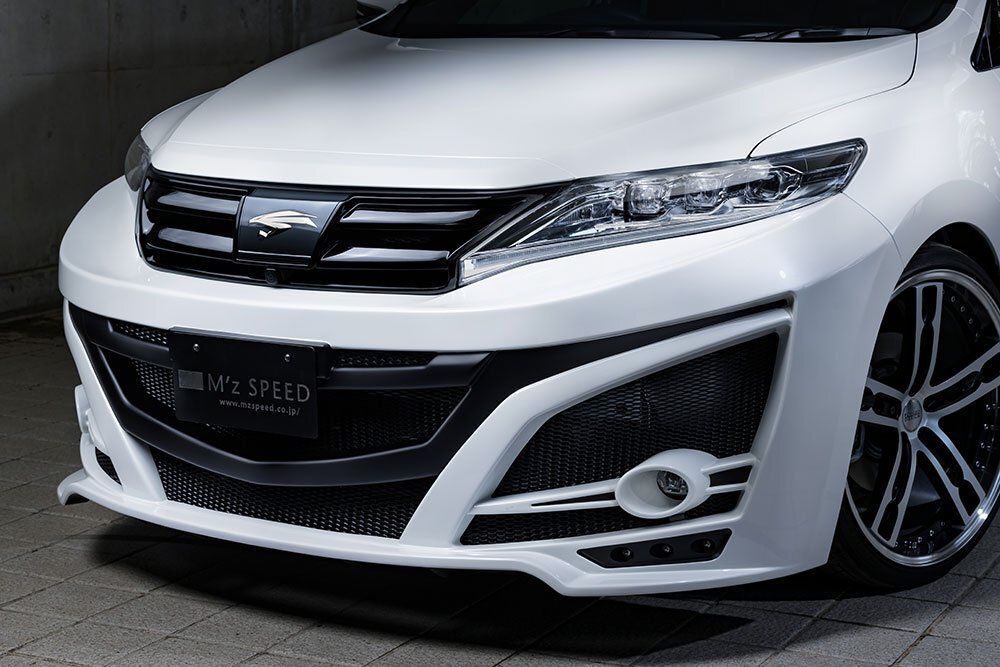 M'z SPEED フロントバンパースポイラー 未塗装 FRP ハリアー ZSU60W ZSU65W H25.12~H29.5 MC前拍卖
