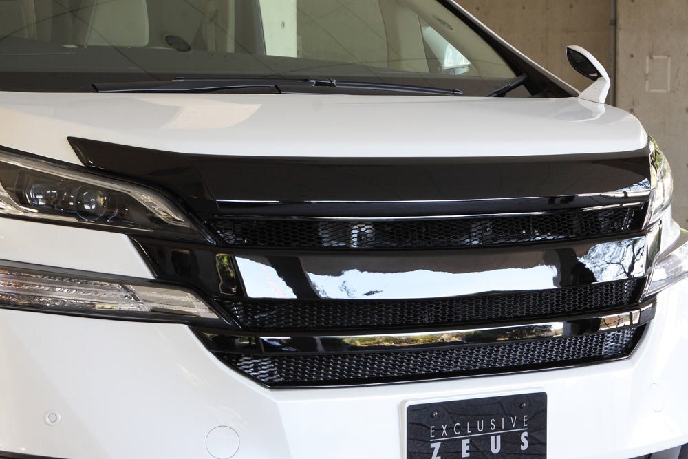 M'z SPEED フロントグリル 未塗装 FRP ヴェルファイア 30系 H27.1~H29.12 エグゼクティブ/VL/V/X MC前 カメラ無 PCS無 ICS(8センサー)付除拍卖