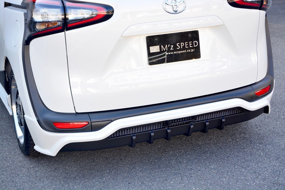 M'z SPEED リアアンダースポイラー(マフラーレス) ホワイトパールクリスタルシャイン (070) FRP シエンタ 170系 H30.9~R4.7拍卖