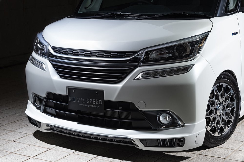 M'z SPEED フロントハーフスポイラー スーパーブラックパール (ZMV) FRP ソリオバンディット MA36S MA46S H27.8~H30.6 MC前拍卖