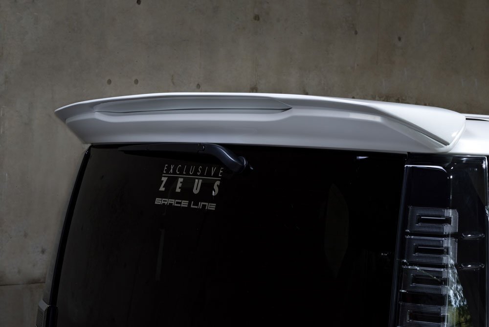 M'z SPEED リアウイング ホワイトパールクリスタルシャイン (070) FRP ヴォクシー ZRR80W ZRR85W H26.1~H29.7 ZS MC前拍卖