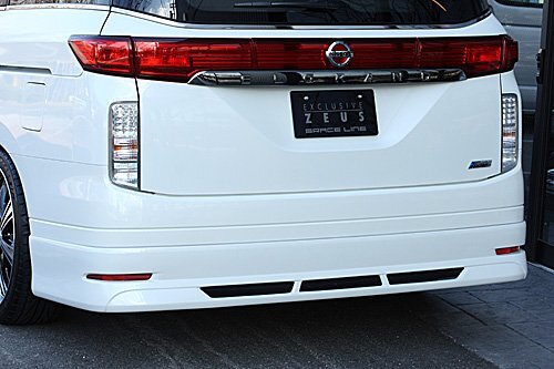 M'z SPEED リアアンダースポイラー(マフラーレス用) ブリリアントホワイトパール (QAB) FRP エルグランド E52系 H22.8~R2.9拍卖