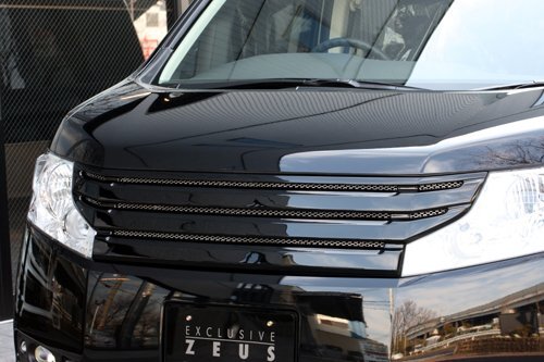 M'z SPEED フロントグリル ブラック (NH731P) FRP ステップワゴン RK1 RK2 H21.10~H24.3 G/L/Li MC前 ACC無車 カメラシステム無車拍卖