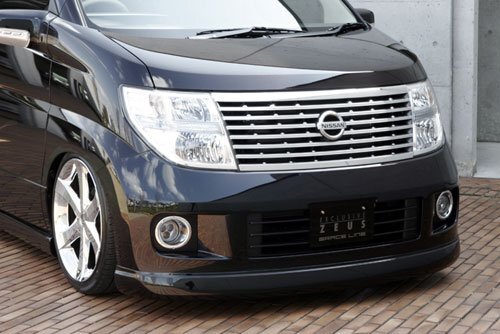M'z SPEED フロントハーフスポイラー 未塗装 FRP エルグランド E51 ME51 MNE51 NE51 H16.8~H22.7 XL/X/VG/V MC後拍卖