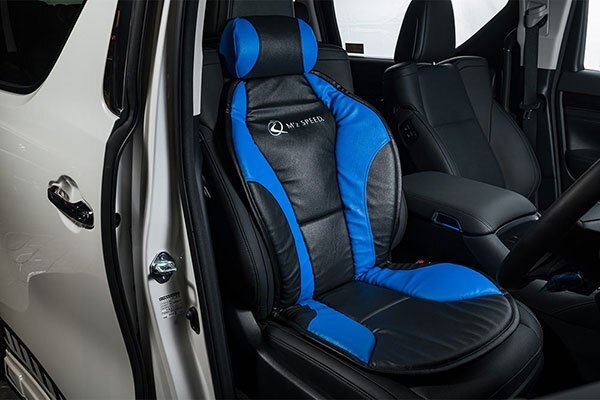 M'z SPEED レザーシートクッション ブルー×ブラック拍卖