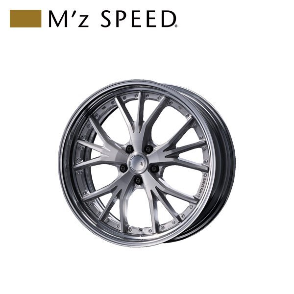 M'z SPEED JJ LAUNCHER 20×8.5J PCD100 5H +48 ブラッシュド 20インチ 鋳造2ピースアルミホイール 1本拍卖