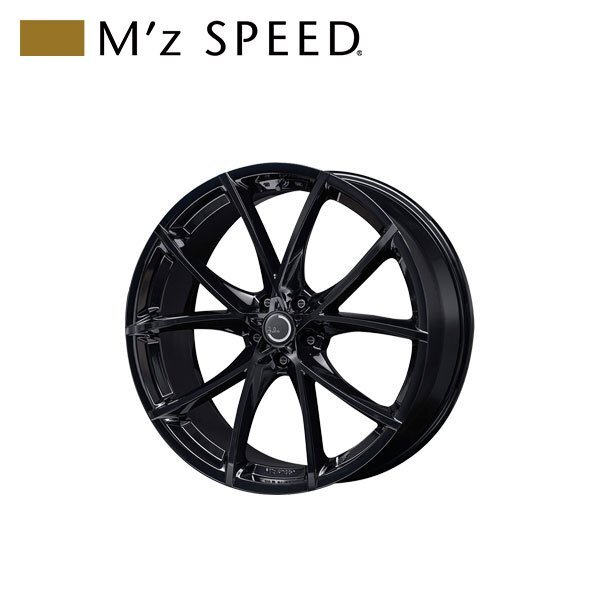 M'z SPEED Julia FullThrottle 19×8.0J PCD114.3 +48 ブラック 19インチ 鋳造1ピースアルミホイール 1本拍卖