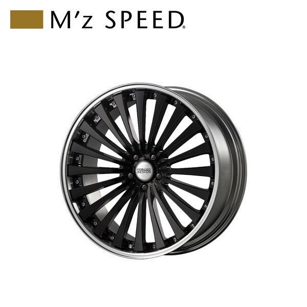 M'z SPEED FORGED DESIGN 666 22×8.5J PCD114.3 5H +40 ブラック 22インチ 鍛造2ピースアルミホイール 1本拍卖