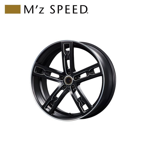 M'z SPEED Julia 555 MONOBLOCK 22×9.0J PCD114.3 5H +38 マシニング/マットブラック 22インチ 鋳造1ピースアルミホイール 1本拍卖
