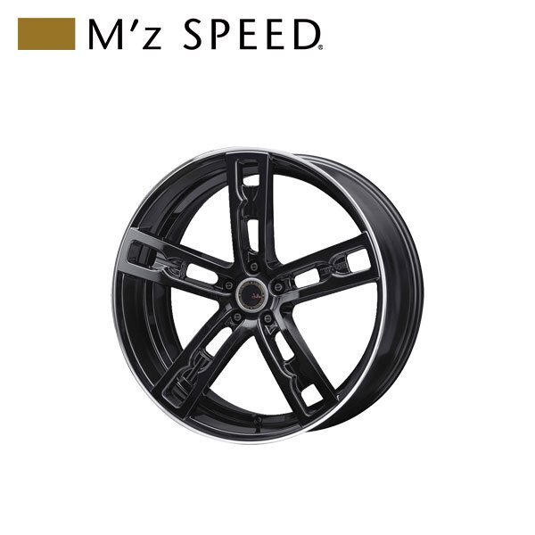 M'z SPEED Julia 555 MONOBLOCK 19×7.5J PCD114.3 5H +50 ブラック 19インチ 鋳造1ピースアルミホイール 1本拍卖