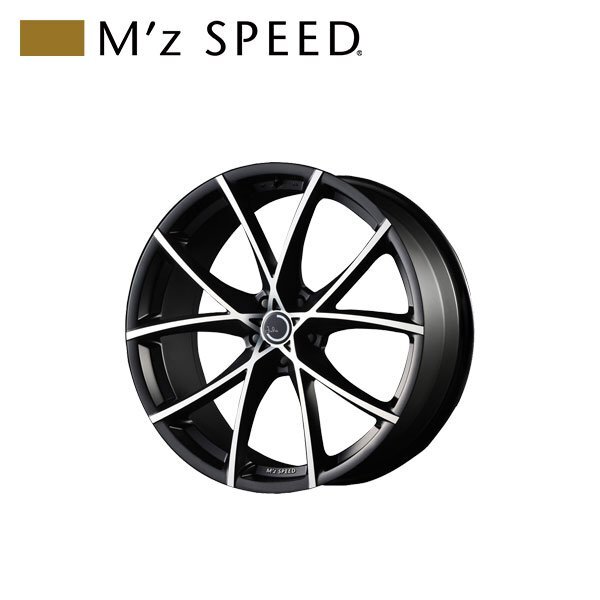 M'z SPEED Julia FullThrottle 18×7.5J PCD100 +48 マットブラック/ポリッシュ 18インチ 鋳造1ピースアルミホイール 1本拍卖