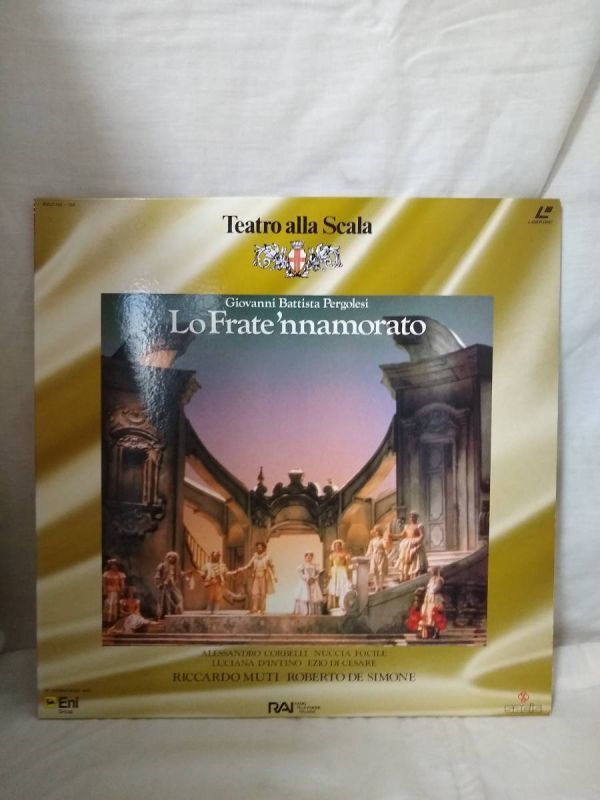 R2225 LD・レーザーディスク 歌劇 妹に恋した兄, 26歳で夭折した天才ペルゴレージの 楽しくペーソスにあふれるオペラ, 全曲 ムーティ指揮拍卖