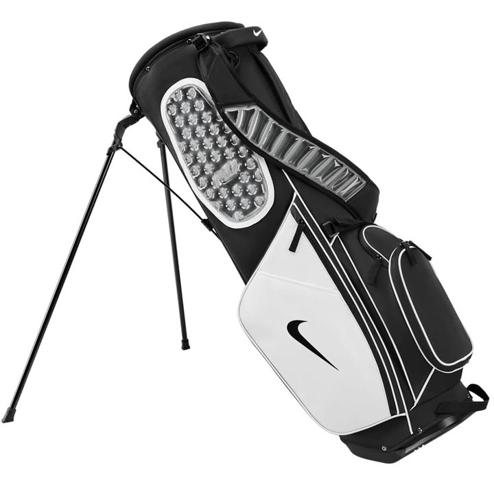 ナイキ GF3018-095 エアマックス ライト ゴルフバッグ 9型 4分割 GF3018スタンド型 ゴルフバッグ ブラック/ピュアプラチナ/ブラック 即納拍卖