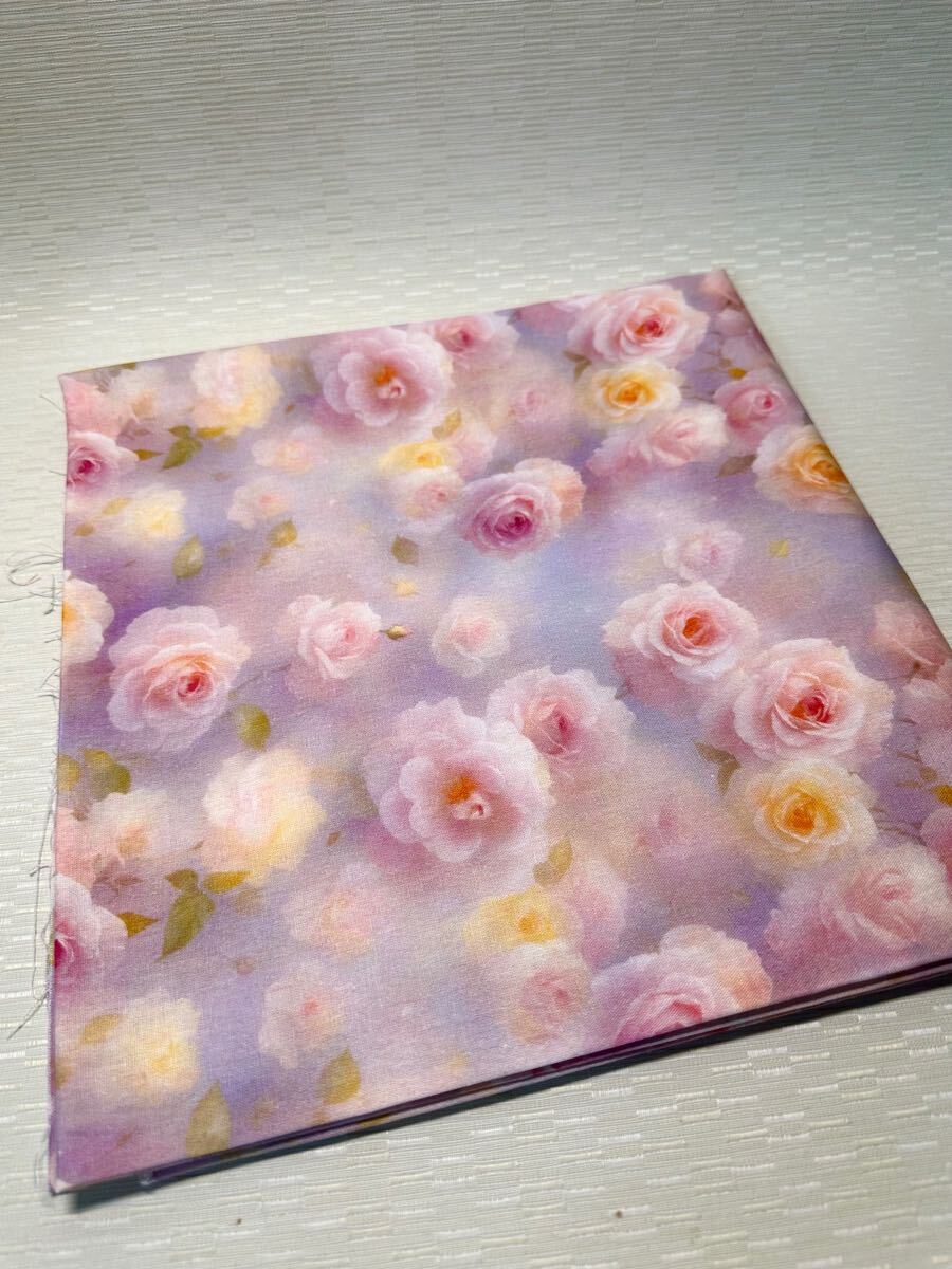 USA生地.シチンク.幅110cm×50cm薄ピンク薔薇拍卖