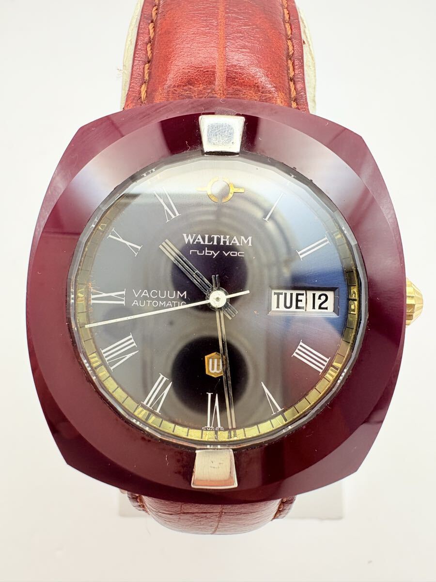 WALTHAM RUBY VOCルビーバキューム 真空自動巻き メンズ腕時計、レッド、動作品 WALTHAM拍卖