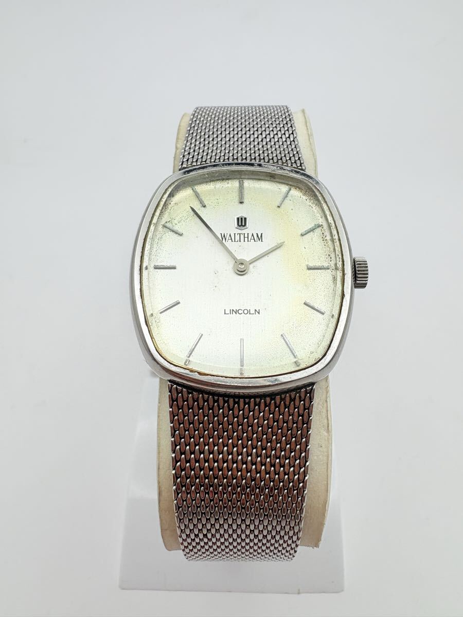 WALTHAM LINCOLN ヴィンテージ メンズ腕時計、手巻き、未テスト、ステンレススチールメッシュストラップ拍卖