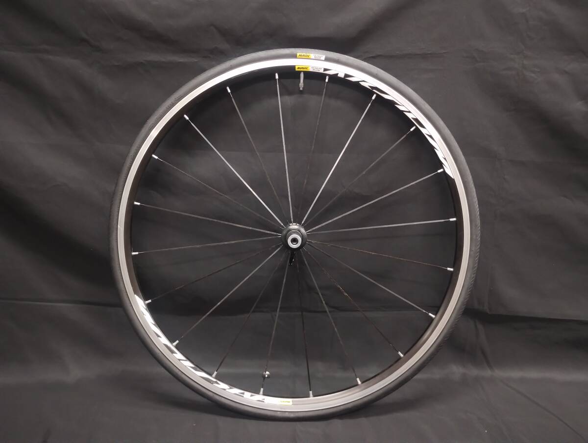 【中古】MAVIC AKSIUM ELITE フロントのみ リムブレーキ 622-17 マヴィック マビック アクシウム エリート ロードバイク ロード ホイール拍卖