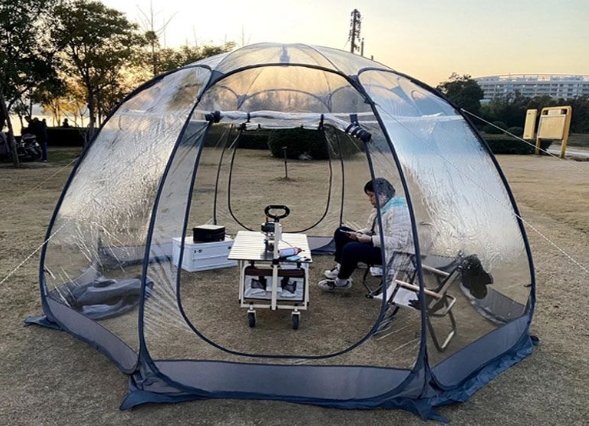 冬保温透明星空テント屋外暖房サンシャインルーム網紅レストラン屋外露店球形泡屋拍卖